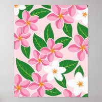 Rosa-weiße Plumeria-Blumenmuster