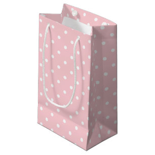 Rosa weiße Polka Punkte für ihre Vorlage Kleine Geschenktüte