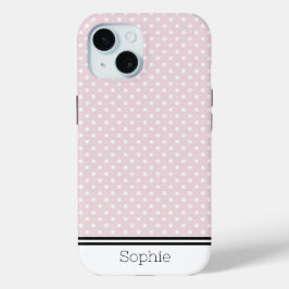 Rosa weiße Punkte Custom Samsung Case-Mate iPhone Hülle