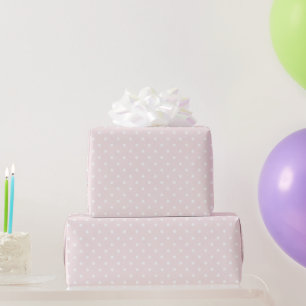 Rosa Weiße Punkte Geburtstag Geschenkpapier