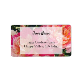 Rosa weiße Rosen Editable Address Labels Adressaufkleber