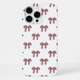 Rosa-weiße Schleifenmuster-Coquette-Frühlingslook iPhone 16 Pro Max Hülle