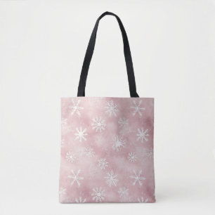 Rosa weiße Schneeflocken Weihnachten