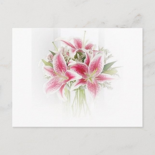 Rosa-weiße Tigerlilie Postkarte (Vorderseite)