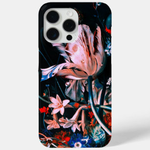 ROSA WEISSE TULPEN BUNTE BLUMEN IN SCHWARZEM Flora Case-Mate iPhone Hülle