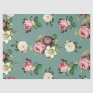 Rosa Weiße und violette Blumen Seidenpapier