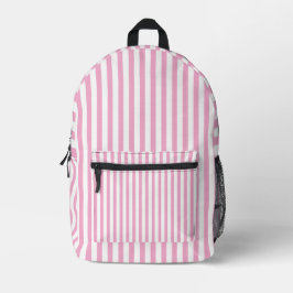 Rosa-weiße vertikale Streifenmuster-Design Bedruckter Rucksack