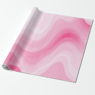 Rosa-weiße Wasserfarben-Wirbelmuster Geschenkpapier