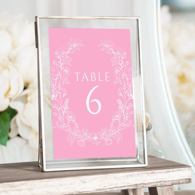 Rosa, weißer Blumenkranz, moderne böhmische Hochze Einladung (Von Creator hochgeladen)