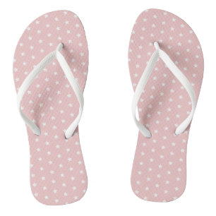 Rosa Weißer Stern Muster Flip Flops