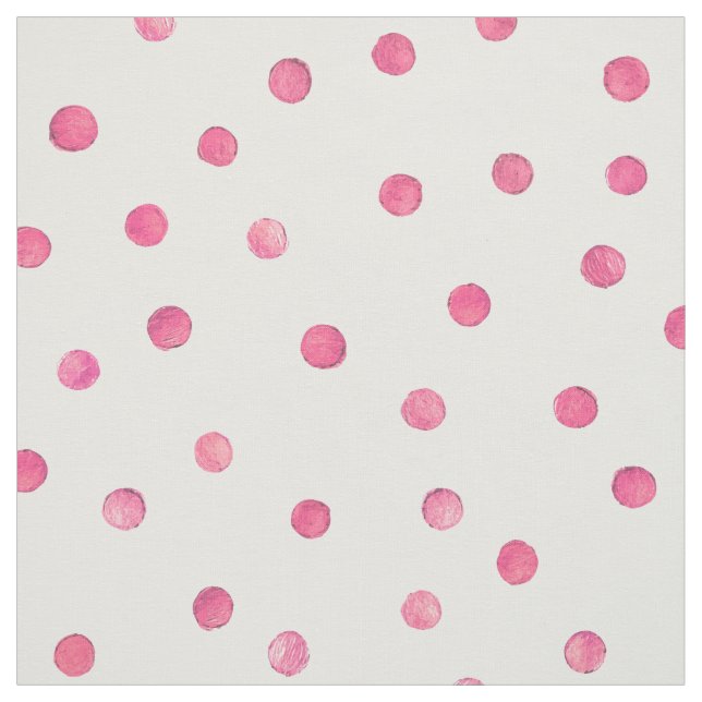 Rosa weißes Confetti-Punkt-Muster Stoff (Muster)