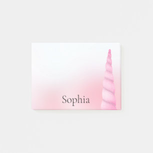 Rosa Weißes Einhorn Post-it Klebezettel