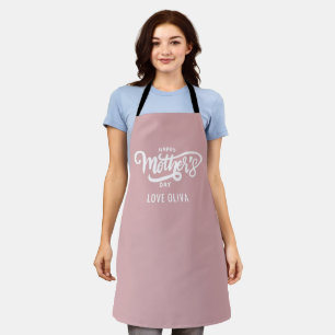 Rosa weißes Geschenk zum Muttertag Schürze