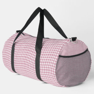 Rosa weißes Karo Gitter Nahtloses Muster Duffle Bag