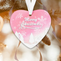 Rosa Weißes Schneehaus Weihnachten