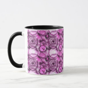 Rosa-weißes Tie-Dye-Swirbelmuster Tasse