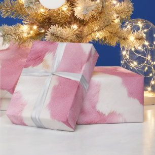 Rosa Weißes Weidentier Geschenkpapier