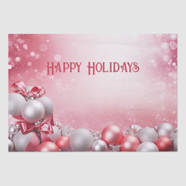 Rosa Weißes Weihnachtsgebäck - Tissue Paper Seidenpapier (Vorderseite)