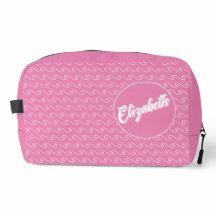 Rosa Wellen Personalisiertes Dopp Kit
