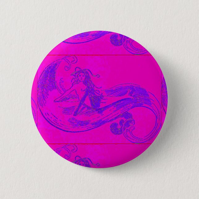 rosa Wellenhalterung Button (Vorderseite)
