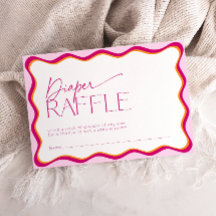 Rosa wellige Umrandung Windel-Raffa-Ticket Baby-Pa