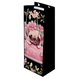 Rosa Welpen-Tasche Geschenktüte Für Weinflaschen