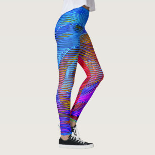 Rosa Wendelregenbogen mit Relief und chaotischen S Leggings