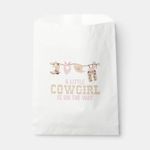 Rosa Western-Cowgirl-Baby-Party Geschenktütchen