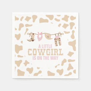 Rosa Western-Cowgirl-Baby-Party Serviette