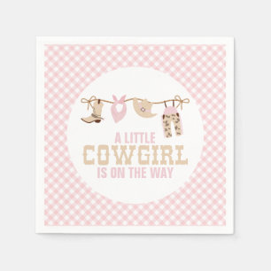 Rosa Western-Cowgirl-Baby-Party Serviette