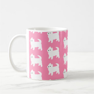 Rosa Westie Muster - Westhochland-Terrier-Hunde Tasse