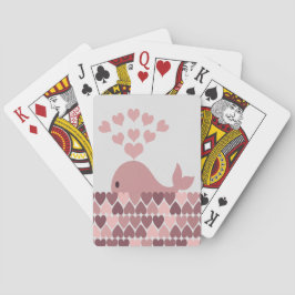 Rosa Whale-Liebe Spielkarten