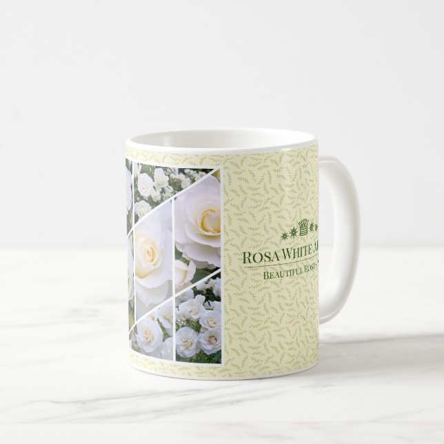 Rosa White Arrow コーヒーマグカップ Kaffeetasse (VorderseiteRechts)