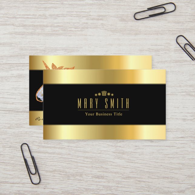 Rosa White Arrow 名刺 Visitenkarte (Vorderseite/Rückseite Beispiel)