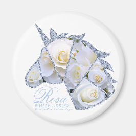 Rosa White Arrow Magnet