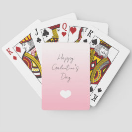 Rosa White Heart Happy Galentine's Day Games Spielkarten