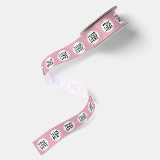Rosa wiederholendes Geschäftslogo Satinband