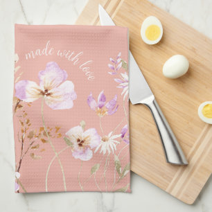 Rosa Wildblume Bauernhof Schürze Groß Geschirrtuch