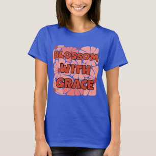 rosa Wildblume, die mit Anmut blüht T-Shirt