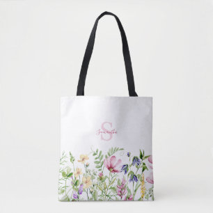 Rosa Wildblume Floral Monogramm