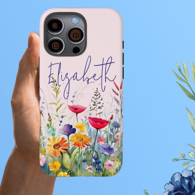 Rosa Wildblume Garden Feminine Name Case-Mate iPhone Hülle (Von Creator hochgeladen)