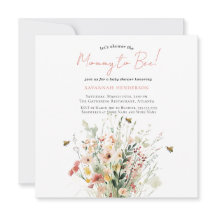 Rosa Wildblume Mommy zu Baby-Dusche