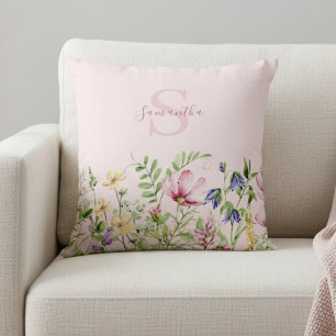Rosa Wildblume Personalisiertes Oberschenkel Kisse Kissen