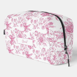 Rosa Wildblume Tee Brautparty Waschbeutel