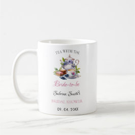 Rosa Wildblume Tee Party Brautparty Party Kaffeetasse