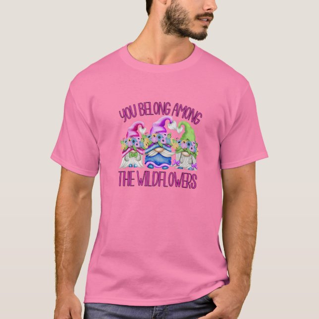 Rosa Wildblume Zitat für Hippies Blumenkohl Blume  T-Shirt (Vorderseite)
