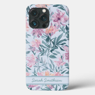 Rosa Wildblumen Baby Blue Pastellfarben Blume Must Case-Mate iPhone Hülle