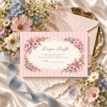 Rosa Wildblumen-Babyparty-Windel-Raffle