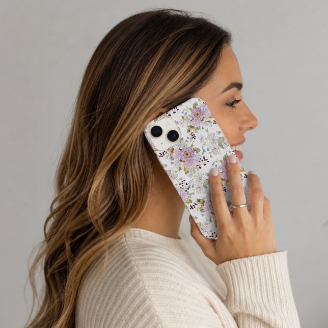 Rosa Wildblumen-Blumen-Chic-Design Case-Mate iPhone Hülle (Pink Wildflower Floral Chic Design Case-Mate iPhone Case)
