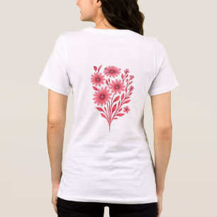 Rosa Wildblumen-Blumenstrauß Tri-Blend Shirt
